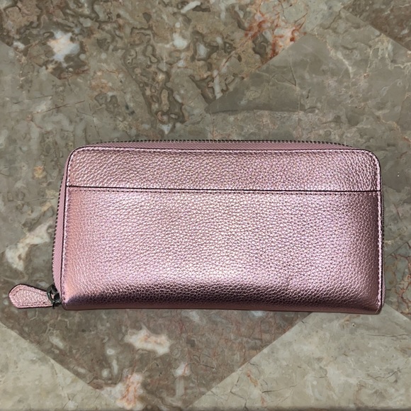 Accordion Zip Wallet (Shiny Pink) - Picture 3 of 5